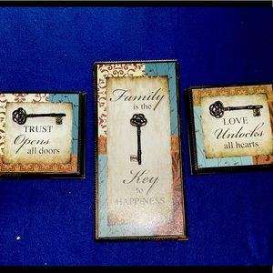 Home decor 3 pack of signs